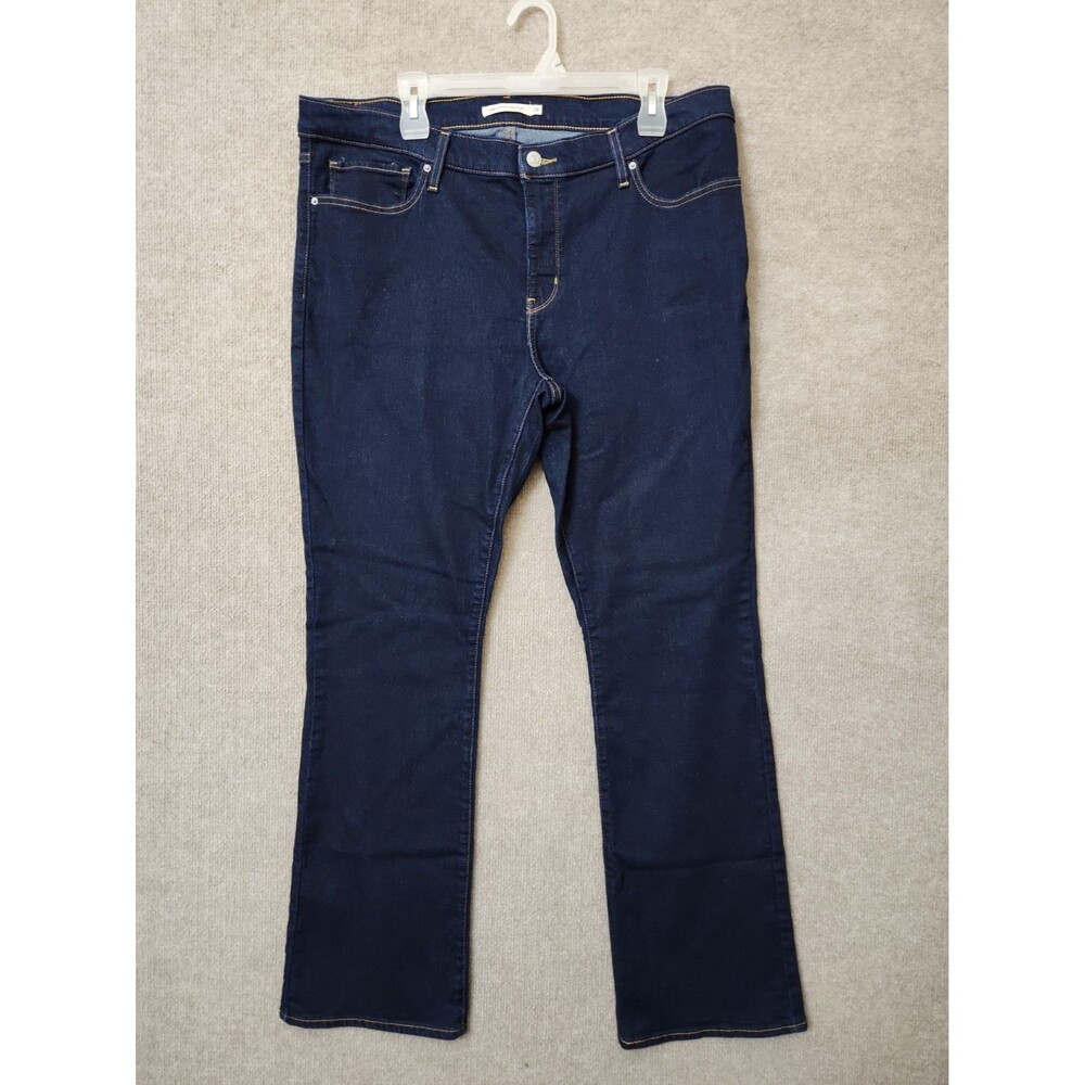 Levis 315 Shaping Bootcut Jeans Womens 34 Blue Dark Wash Stretch